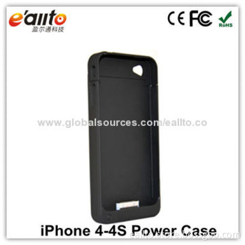 Portable Power Bank Case for iPhone 4/4S, 2,300mAh Capacity, Sized 127x61x16mmNew